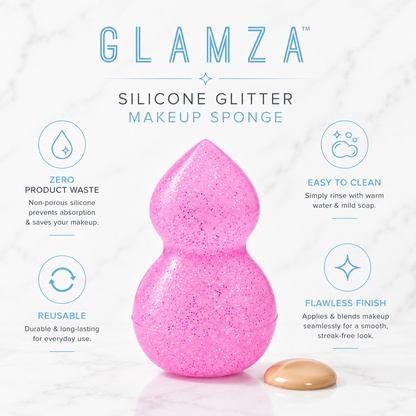 Silicone Glitter Makeup Sponge – Effortless, Mess-Free Application