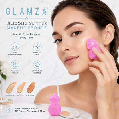 Silicone Glitter Makeup Sponge – Effortless, Mess-Free Application