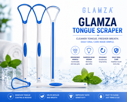 Glamza Tongue Scraper - Blue