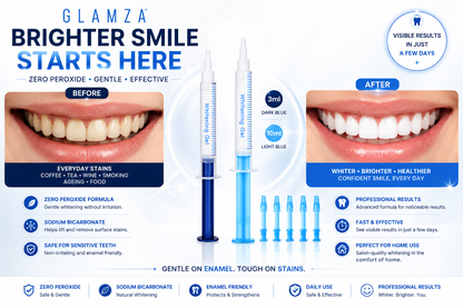 Glamza Non Peroxide Teeth Whitening Gel 3ml & 10ml