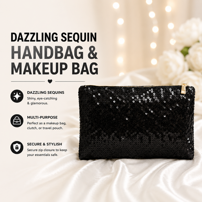 Glamza Dazzling Sequin Handbags and Makeup Bags