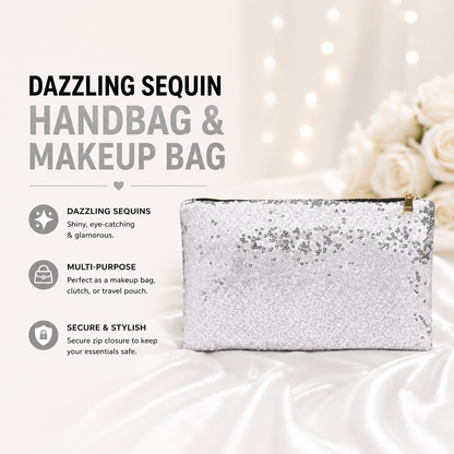 Glamza Dazzling Sequin Handbags and Makeup Bags