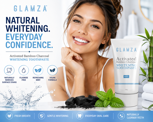 Glamza Activated Bamboo Charcoal Whitening Toothpaste 50g
