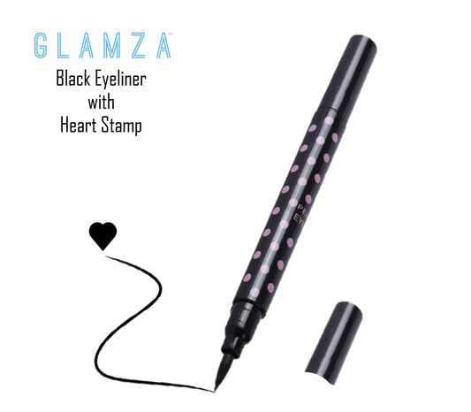 Glamza 2 in 1 Liquid Eyeliner with Heart Stamp
