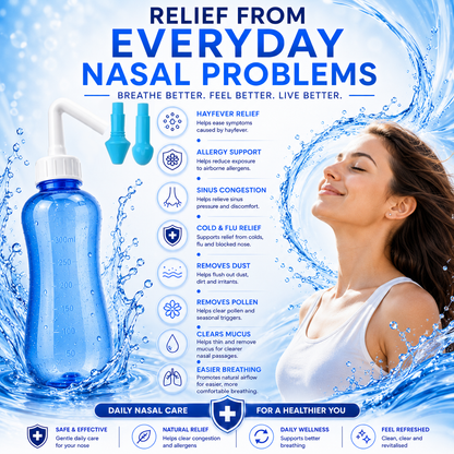Glamza Nose Wash – Nasal Irrigation & Hay Fever Relief Bottle