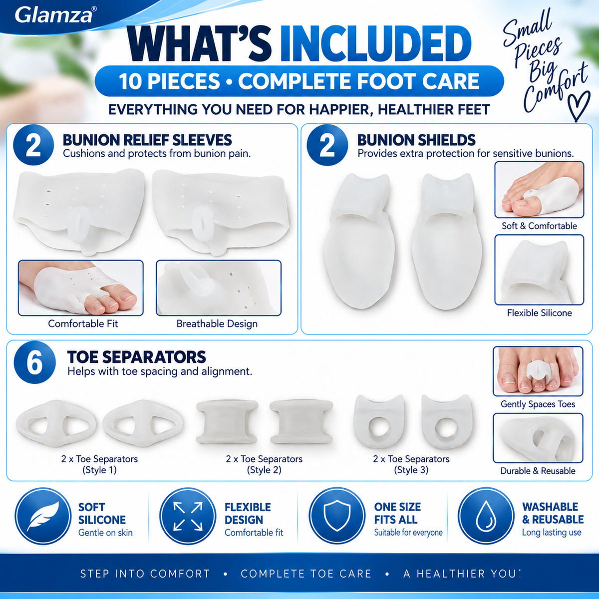 10pc Bunion Buddy Foot Care Kit