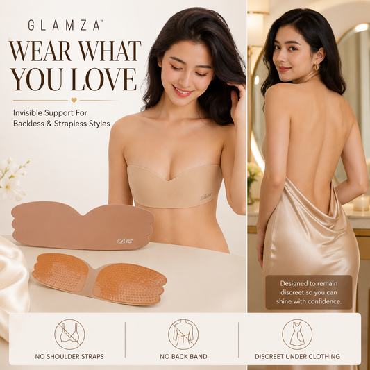 Glamza Invisible Bra – Strapless & Backless Self-Adhesive Bra