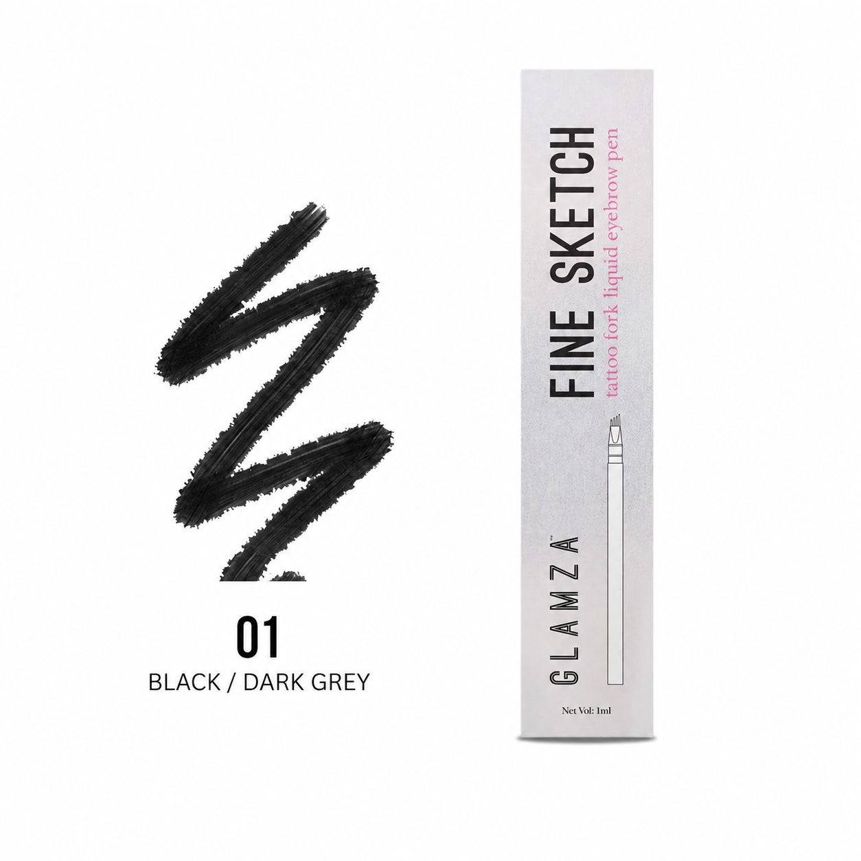 Glamza Fine Sketch Tattoo Fork Liquid Eyebrow Pen