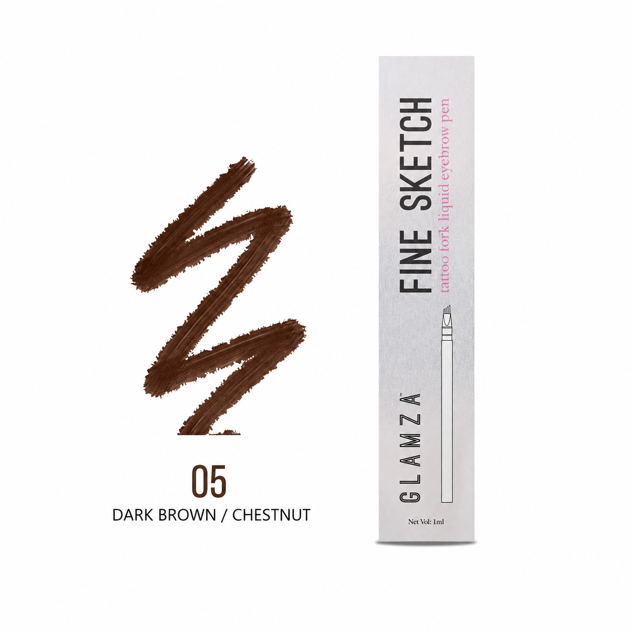 Glamza Fine Sketch Tattoo Fork Liquid Eyebrow Pen