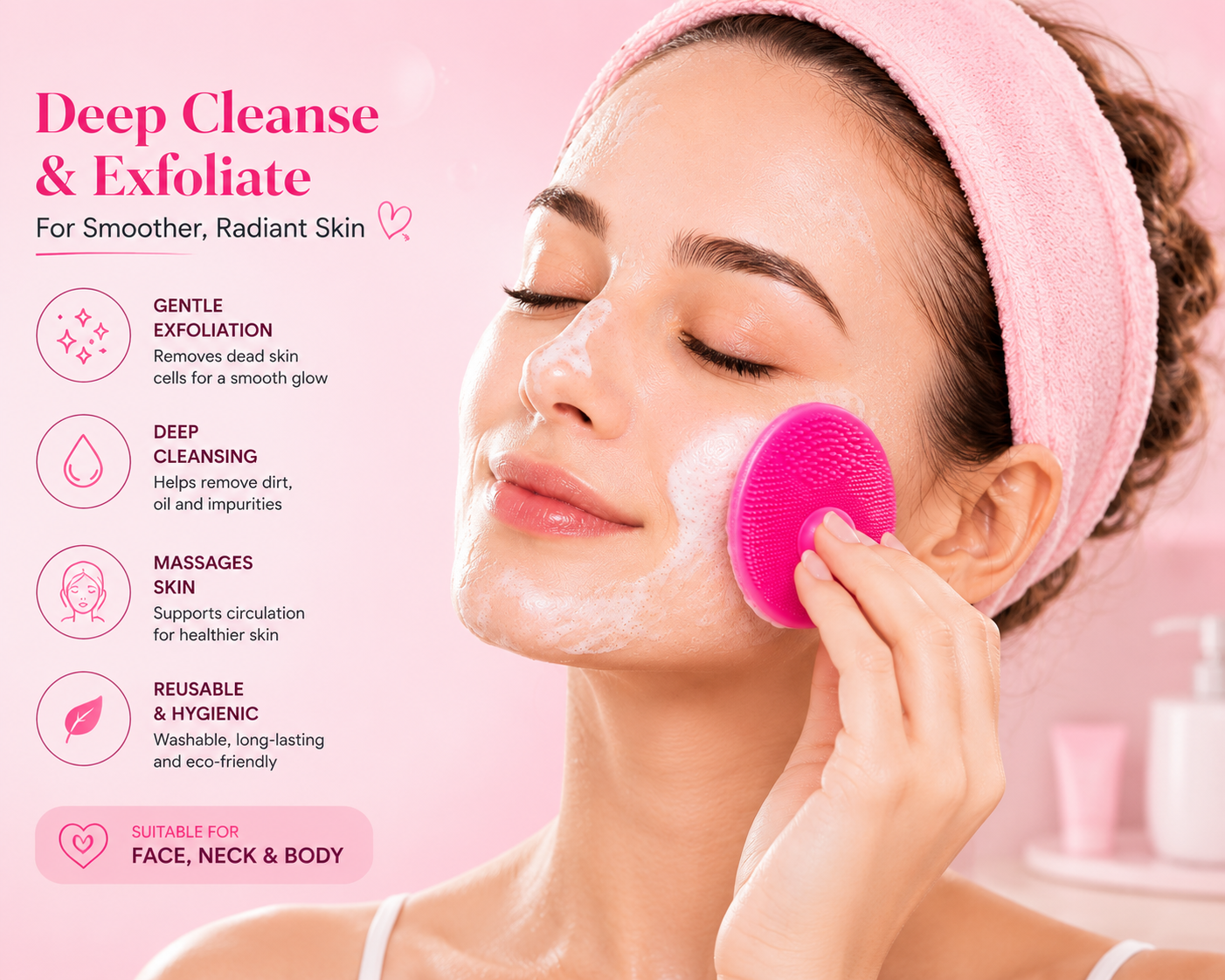 Silicone Exfoliating Facial Brush Pads