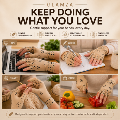 Glamza Magnetic Arthritis Gloves – Comfortable Relief for Aching Hands