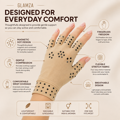Glamza Magnetic Arthritis Gloves – Comfortable Relief for Aching Hands