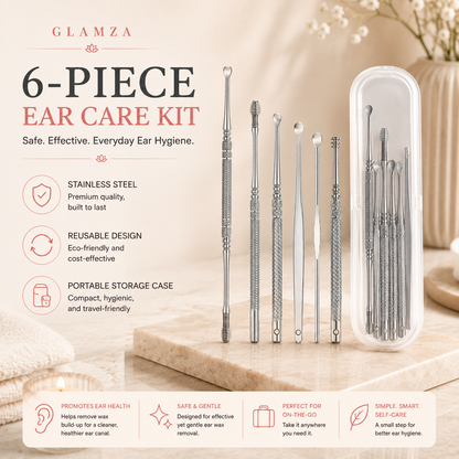 Glamza 6pc Ear Wax Removal Kit