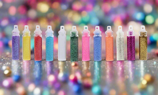 Glamza 12 Mini Glitter Bottles – Perfect for Arts, Crafts, Makeup & School Projects