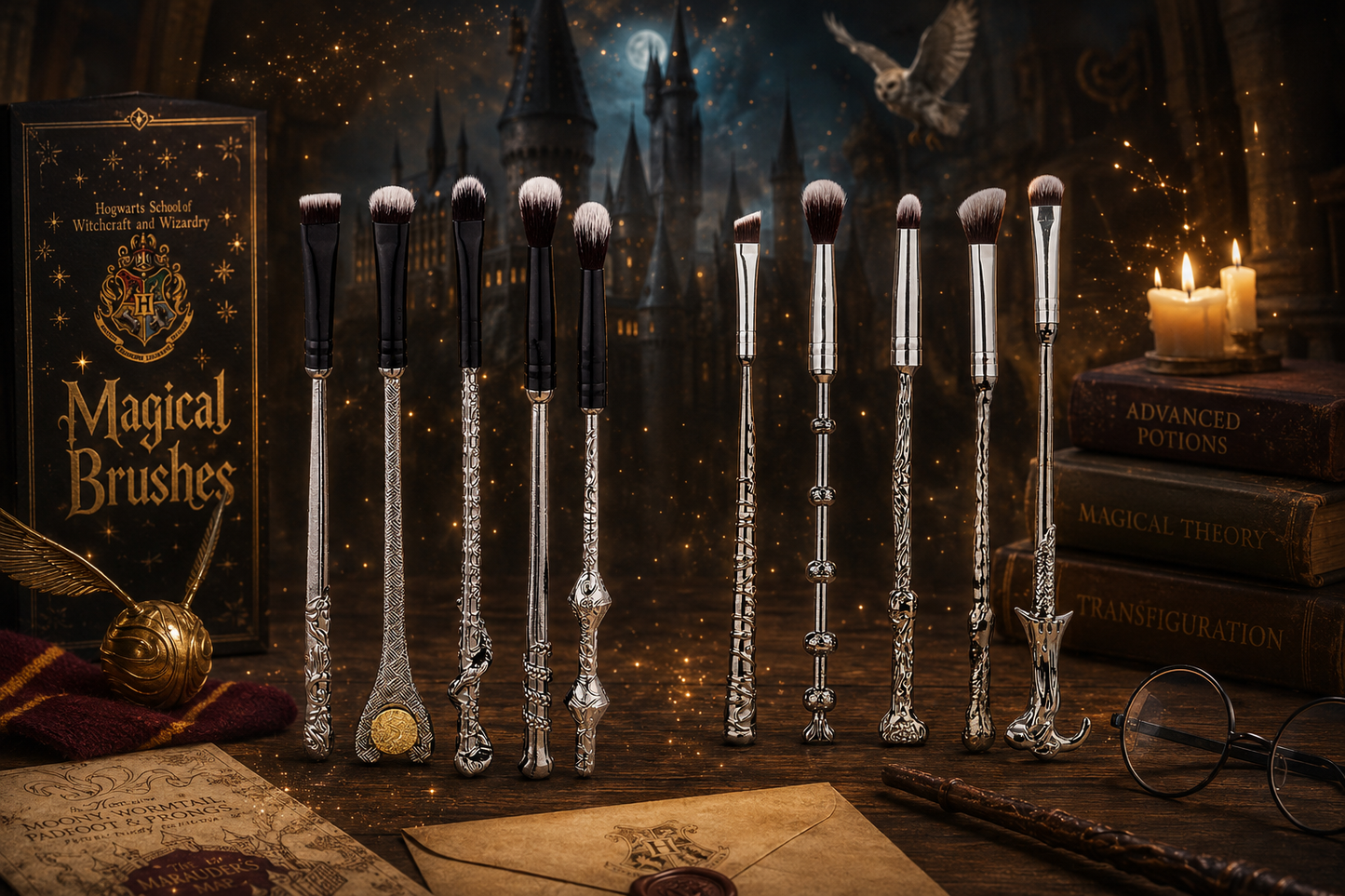 10pc Harry Potter Inspired Makeup Brush Set