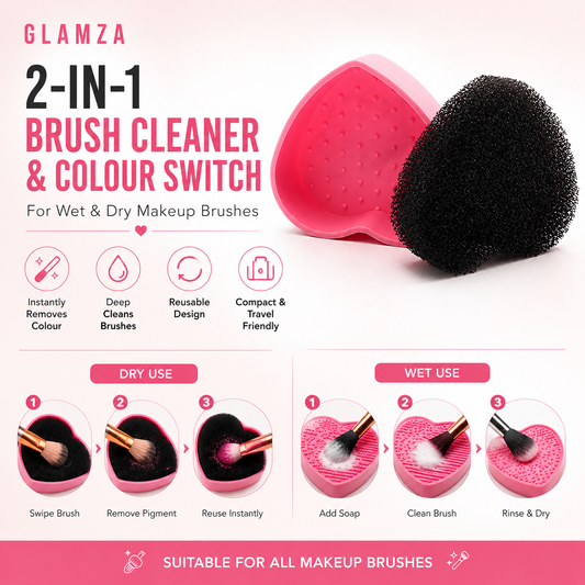 Switch Colour Sponge & Makeup Brush Cleaning Pad – For Wet & Dry Brushes