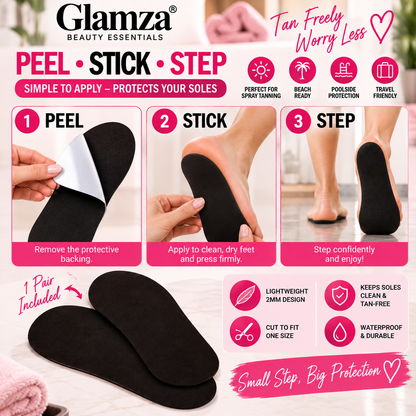 Glamza Tanning Sticky Feet – Pair of Protective Adhesive Soles