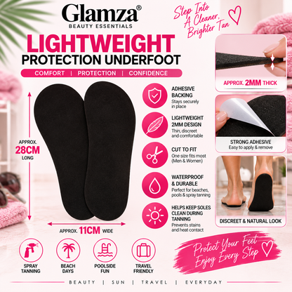 Glamza Tanning Sticky Feet – Pair of Protective Adhesive Soles