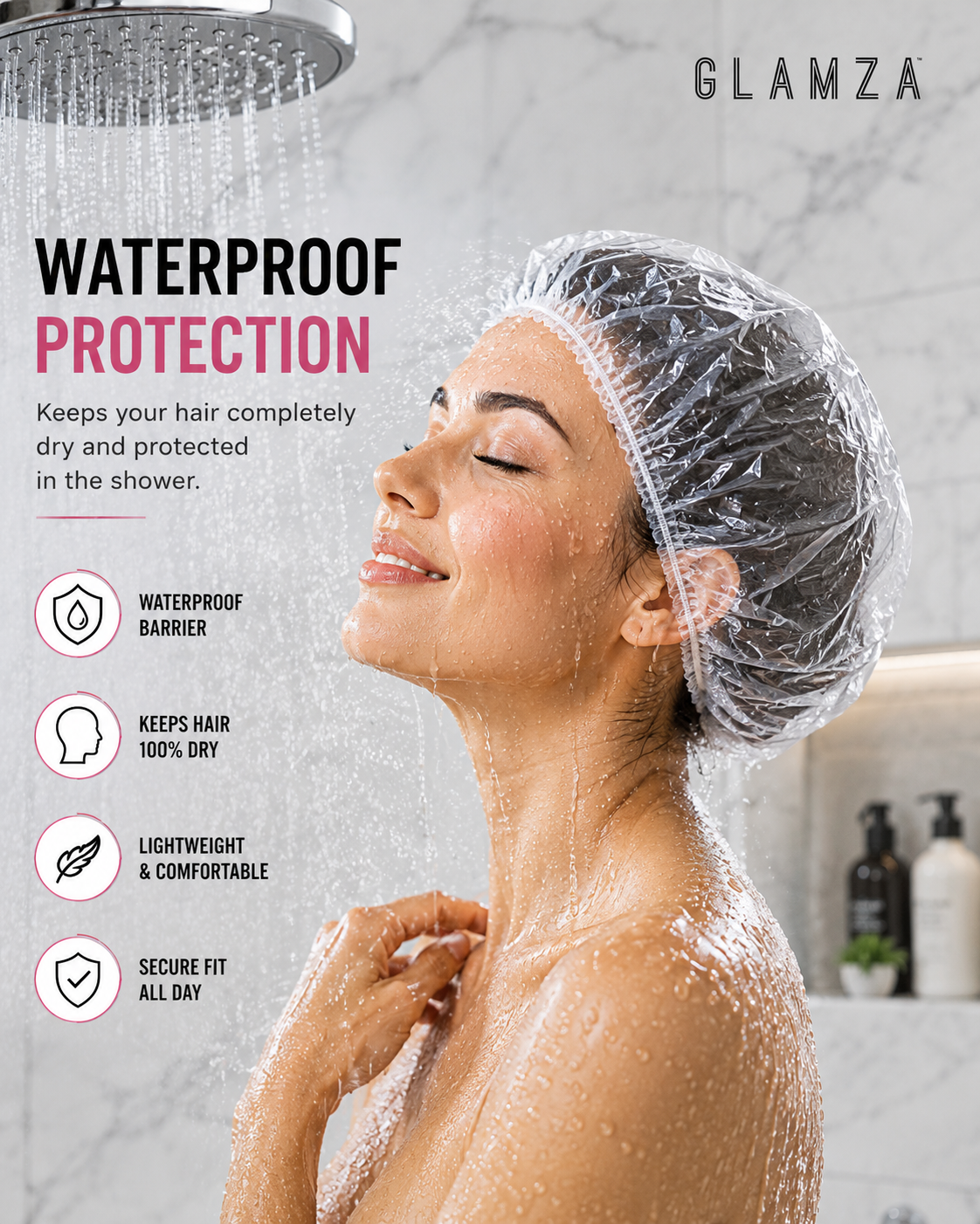 Disposable Shower Caps – Multi-Purpose Waterproof Protection