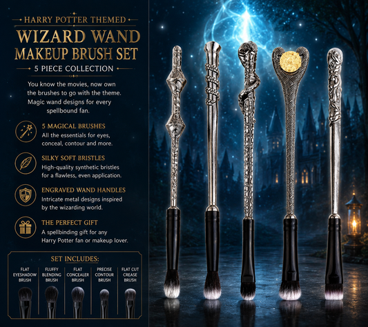 Harry Potter Theme 5pc Wizard Makeup Brush Sets