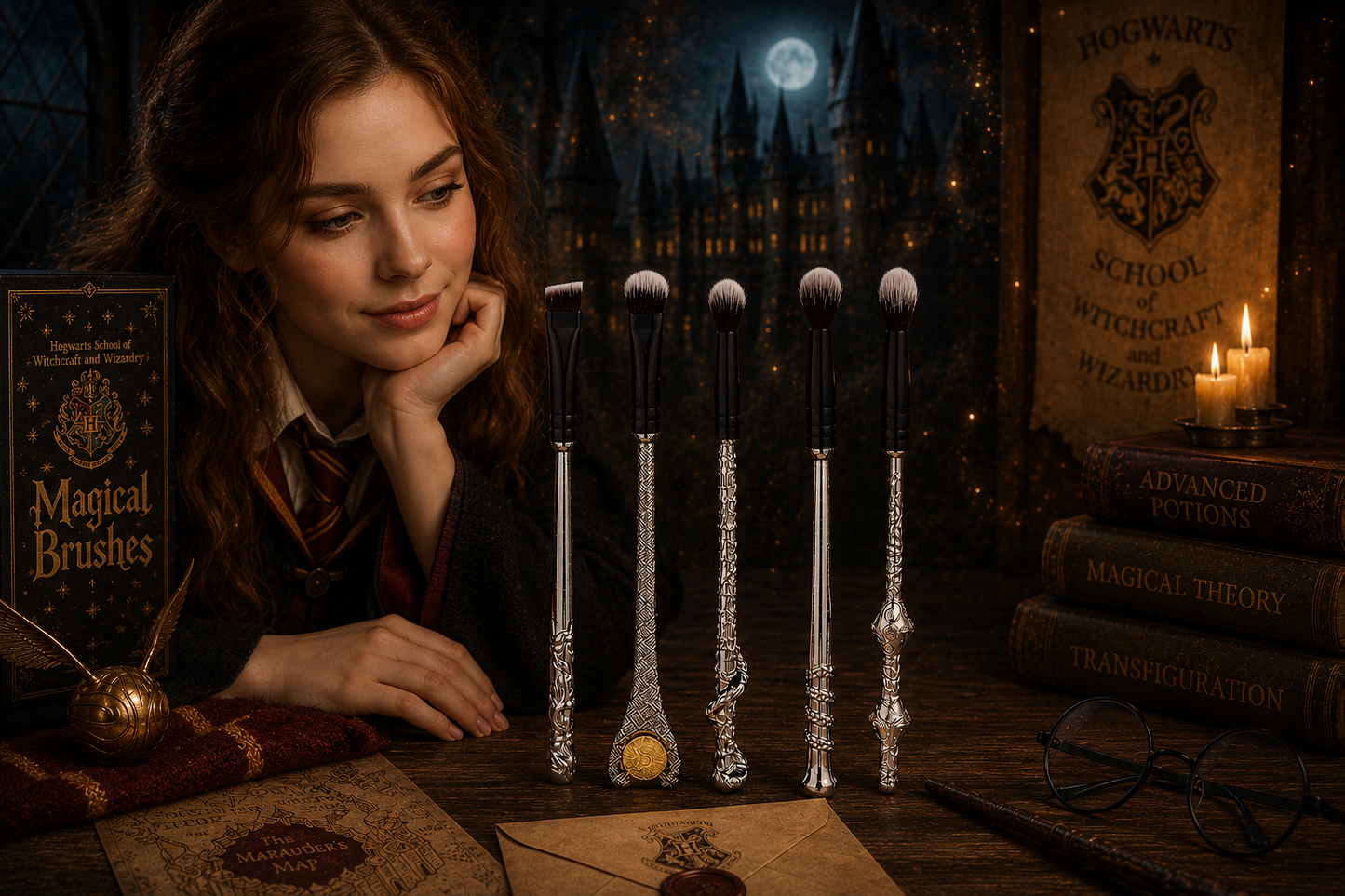 10pc Harry Potter Inspired Makeup Brush Set