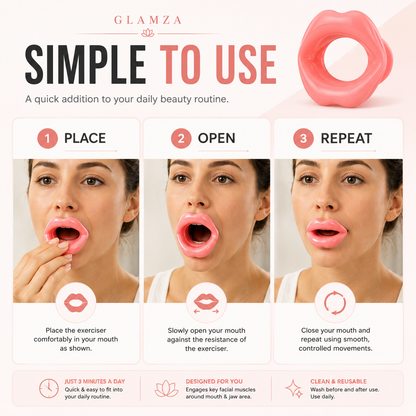 Glamza Face Toner & Exerciser – Facial Muscle Exercise Tool