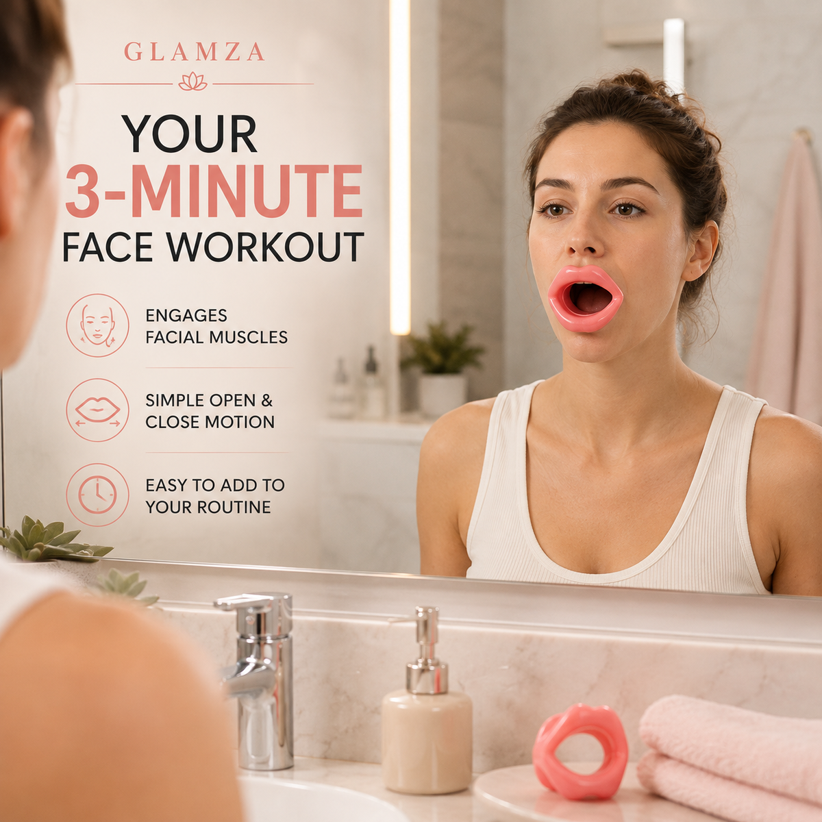 Glamza Face Toner & Exerciser – Facial Muscle Exercise Tool