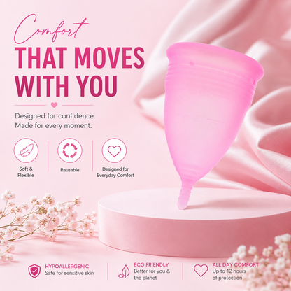 Women’s Pink Menstrual Cup – Eco-Friendly, Comfortable & More!