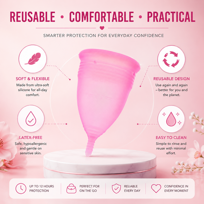 Women’s Pink Menstrual Cup – Eco-Friendly, Comfortable & More!