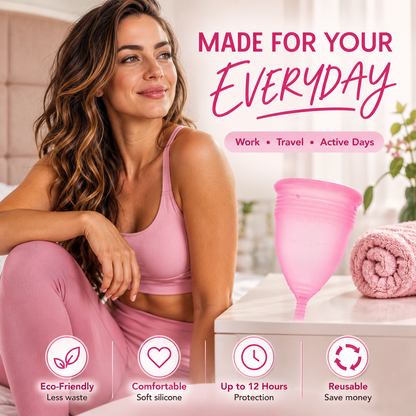 Women’s Pink Menstrual Cup – Eco-Friendly, Comfortable & More!