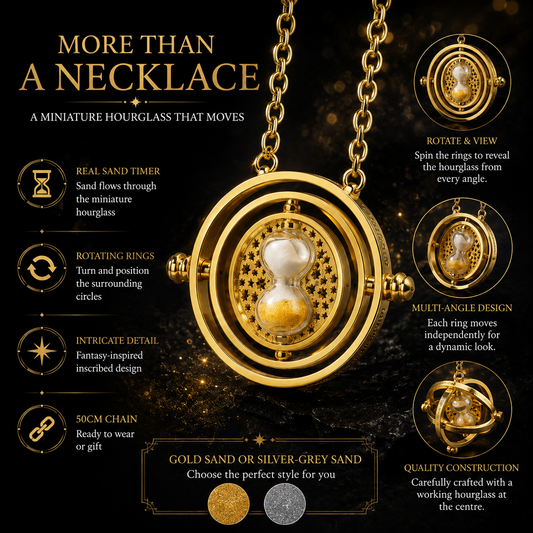 Sand Timer Gold Necklace Collection