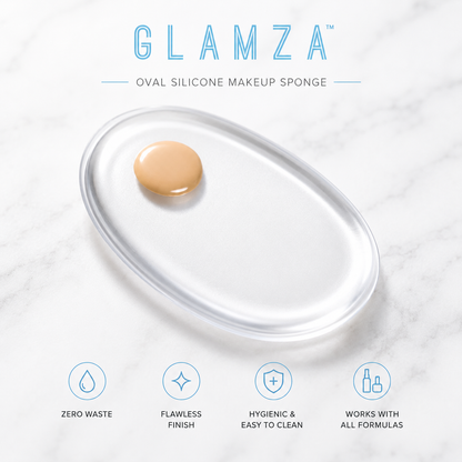 Glamza Oval Silicone Makeup Sponge – Flawless Application, Zero Product Waste