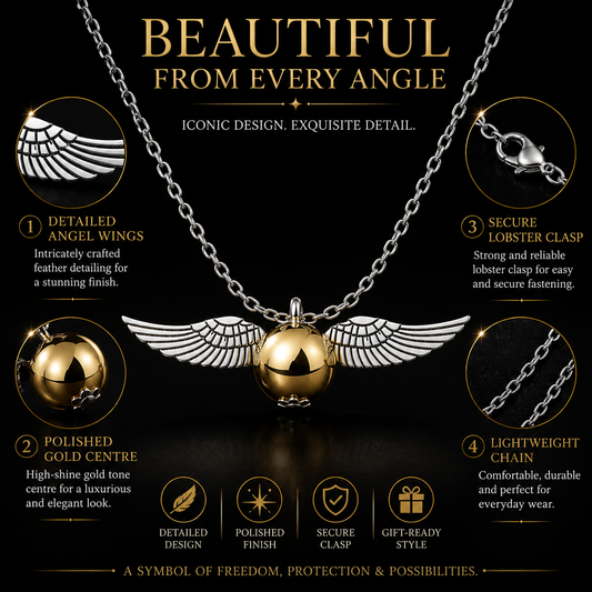 Harry Potter Angel Wings and Orb Necklace