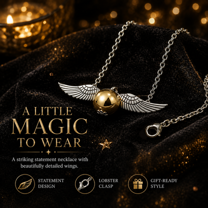 Harry Potter Angel Wings and Orb Necklace