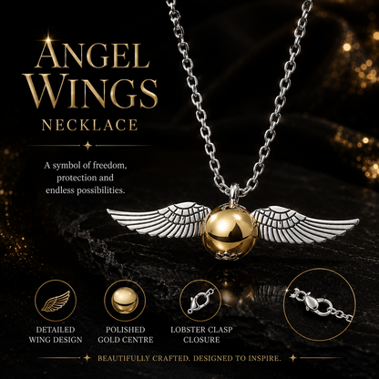 Harry Potter Angel Wings and Orb Necklace