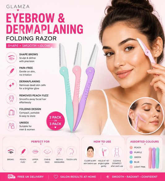 Eyebrow Brow Shaper & Dermaplaning Safe Painless Portable Razor Tool