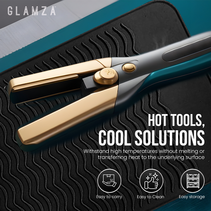 Glamza Silicone Hair Straightener Heat Protection Mat Wrap