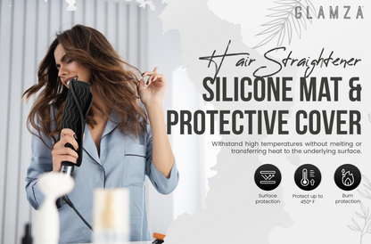 Glamza Silicone Hair Straightener Heat Protection Mat Wrap