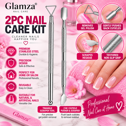 Gel Polish Nail Scraper with Triangle Head & 2 in 1 Nail Scraper and Cuticle Pusher