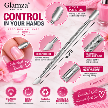 Gel Polish Nail Scraper with Triangle Head & 2 in 1 Nail Scraper and Cuticle Pusher
