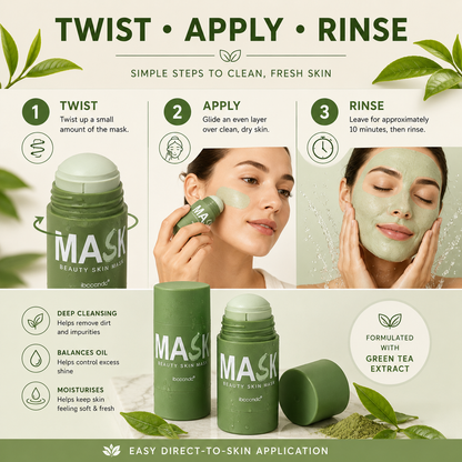 Green Tea Mask Stick – Deep Cleansing Face Mask – 40g