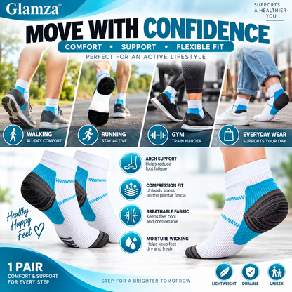 Pain Relief Plantar Compression Ankles Socks
