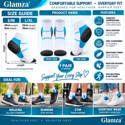 Pain Relief Plantar Compression Ankles Socks