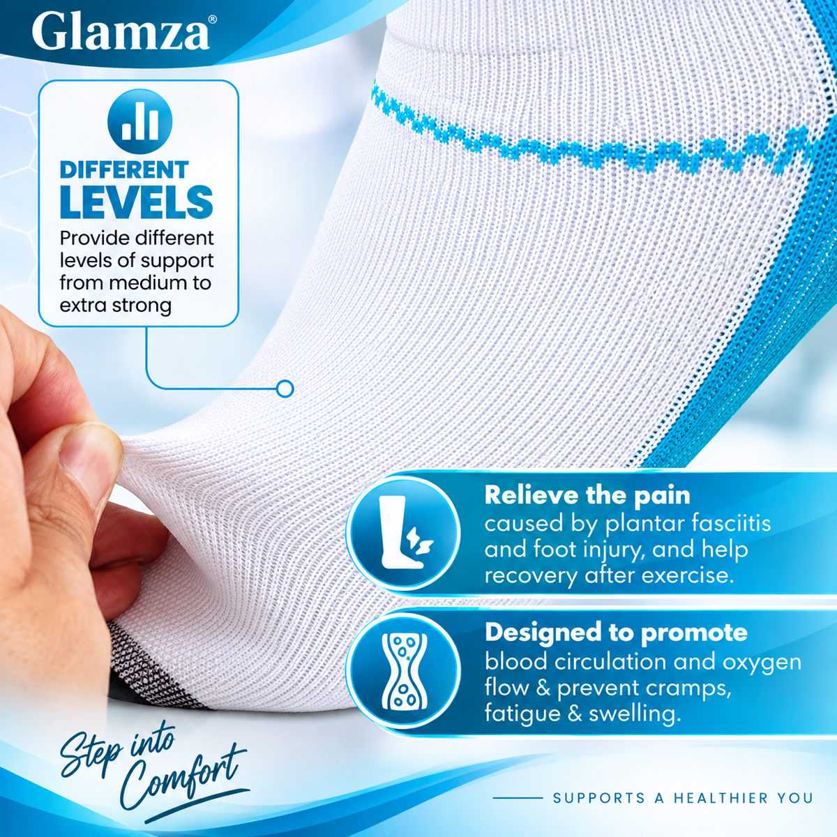 Pain Relief Plantar Compression Ankles Socks