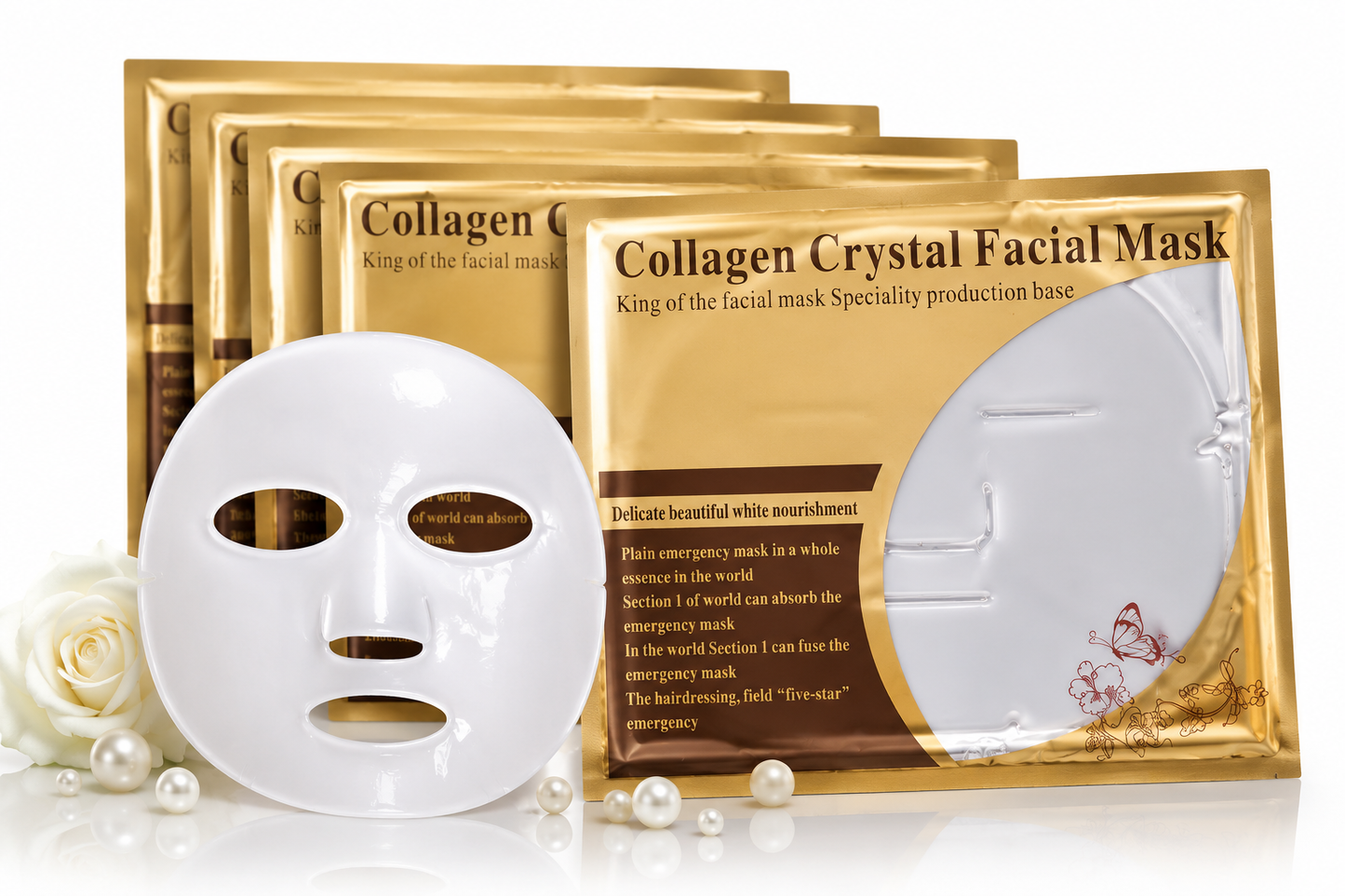Global Hyaluronic White Collagen Face Masks