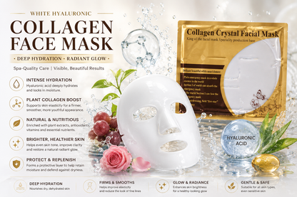 Global Hyaluronic White Collagen Face Masks