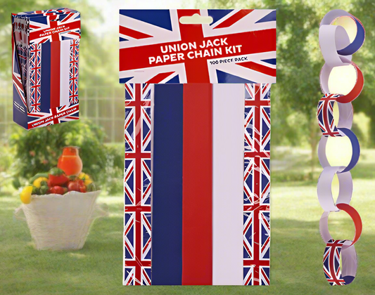 British Patriot Union Jack Paper Chains 100 Pack