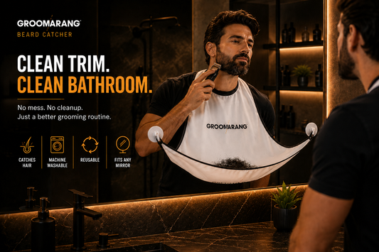 Groomarang Beard Shaving Cape - Trim Your Beard, Not Your Time!