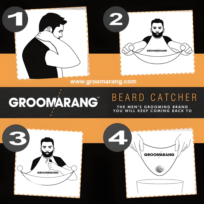 Groomarang Beard Shaving Cape - Trim Your Beard, Not Your Time!