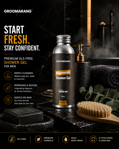 Groomarang Men's Shower Gel 100ml – SLS Free Refreshing Body Wash